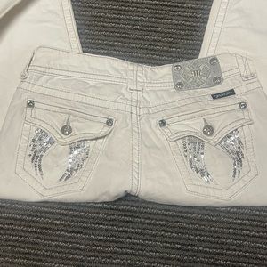 MISS ME ANGEL 😇 BLING WINGS ON BACK POCKETS ✨️